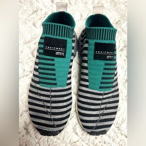 Adidas Men's EQT Support SK
Originals Primeknit Slip Ons Black
Green Grey
 Sz 7